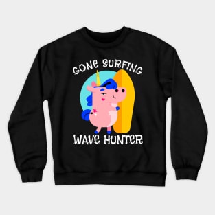 Unicorn Surfing Crewneck Sweatshirt